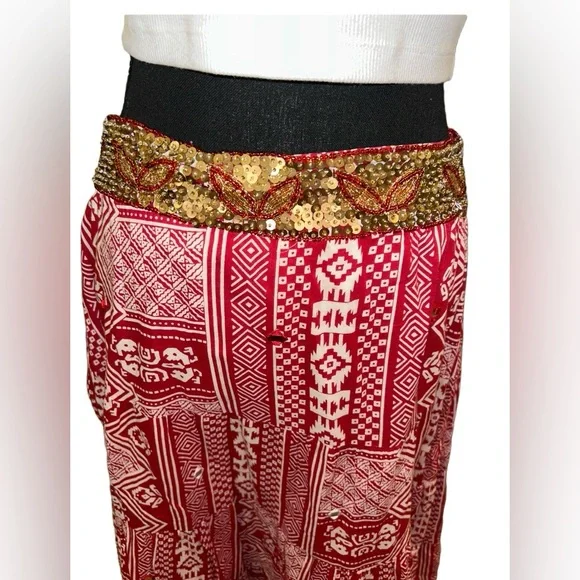 ✌🏻COACHELLA FESTIVAL VIBES!! TWENTY-ONE GORGEOUS FLOWING SEQUINED BOHO SKIRT - Picture 7 of 15